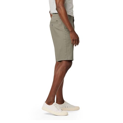 Levi Strauss Signature Gold Men's Casual Chino 10.5" Shorts, Silver Skies, 34W