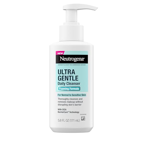 Neutrogena Ultra Gentle Foaming Facial Cleanser, Fragrance-Free, 5.8 fl oz