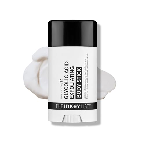 The INKEY List Glycolic Acid Exfoliating Body Stick - Deep Exfoliation for Rough, Bumpy Skin, Fragrance Free, Targets KP & Ingrown Hairs, Suitable For All Skin Types