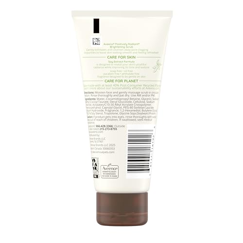 Aveeno Positively Radiant Exfoliating Daily Facial Scrub, 2 oz