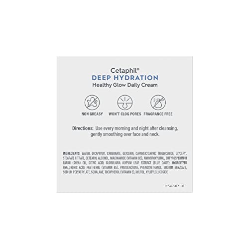 Cetaphil Deep Hydration Face Cream, Dry, Sensitive Skin Care, 1.7oz