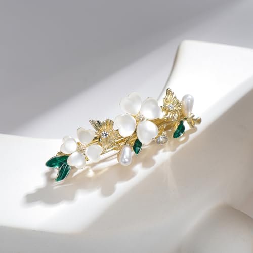 Soumimi Flower Hair Clips for Women Butterfly Flower Hairpins Metal Barrettes, Hair Accessories for Wedding Party Everyday, Gift for Mom Wife Lover