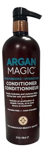 Argan Magic Moisturizing Conditioner - Detangle, Hydrate, and Repair Dry and Chemically-Damaged Hair Types | Nutrient-Rich, Paraben Free (32 oz)