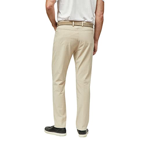 Greg Norman ML75 Performance Men's Pant | 5 Pocket Performance Pant | ML75 Luxury Microfiber - Tan 38W x 30L