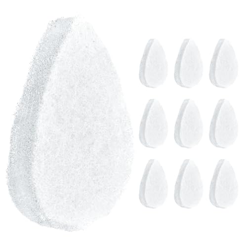 IMPRESA Facial Sponge - Daily Deep Cleansing Face Scrubber - Gentle Exfoliating Pads for Dead Skin Removal - Reusable Face Scrub Pads for Normal to Oily Skin (White, Regular)