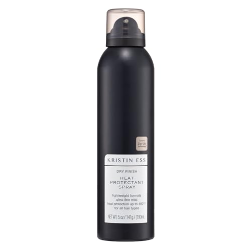 Kristin Ess Dry Heat Protectant Spray - Blow Dry Frizz Control + Shine Enhancing - Anti Humidity Thermal Heat Protectant Spray - Repair + Protect Hair Up to 450 Degrees - Fresh Pear Fragrance (5 oz)