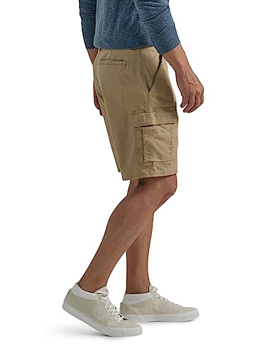 Wrangler Authentics Men's Classic Cargo Stretch Short, Grain Twill, 36