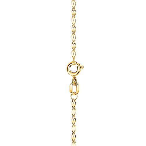 PORI JEWELERS 10K Solid Gold 2.0MM Diamond Cut Mirror Chain Necklace -Unisex Sizes 14"-30" (Yellow, 16)