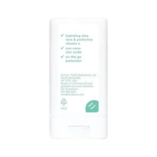 Thinkkids Mineral Sunscreen Stick SPF 30, 0.64 Oz, Vegan & Water Resistant