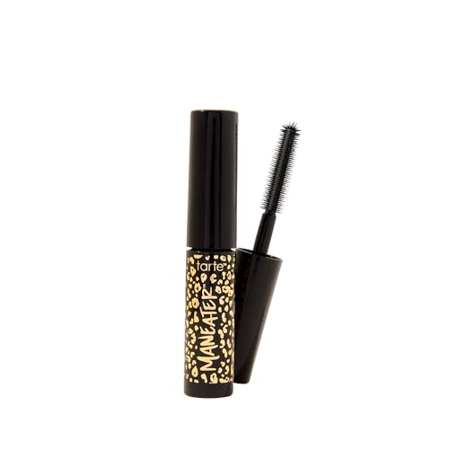 tarte maneater mascara – Extreme Curl, Instant Volume & Length, 16HR Ultra-Creamy Longwear Eye Makeup, Cruelty-Free, travel size, black