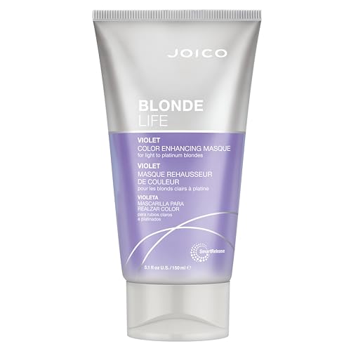 Joico Blonde Life Color Enhancing Masque | For Blonde Hair | Color Depositing Treatment | Maintain Unique Blonde Tones | Fortified With Monoi & Tamanu Oil | Violet | 5.1 Fl Oz