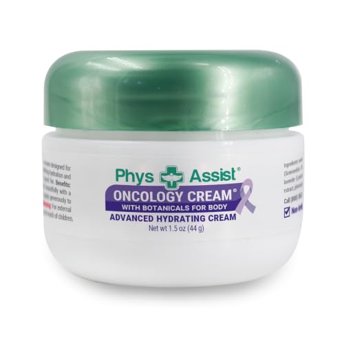 PhysAssist Oncology Cream with Botanical for Body – Travel Size. Clinically Tested Hydrating Cream for Dry, Sensitive & Stressed Skin – With Lavender, Calendula & Peppermint Oils – 1.5oz