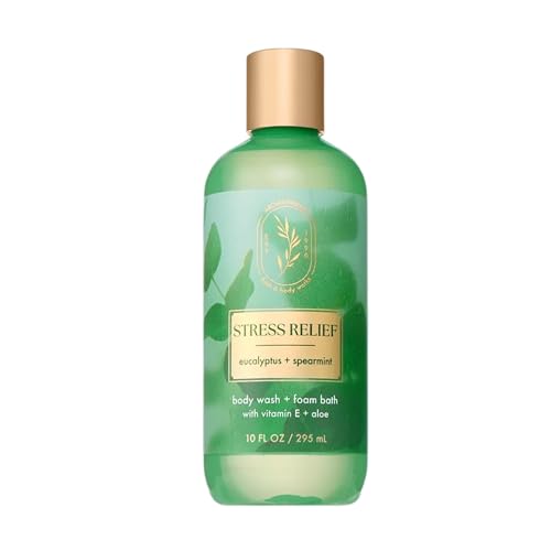 Bath & Body Works Eucalyptus Spearmint Body Wash & Foam Bath, Aromatherapy Cleanser with Vitamin E & Aloe, Non-Drying & Gentle for Daily Use, 10 fl oz - 1 Pack