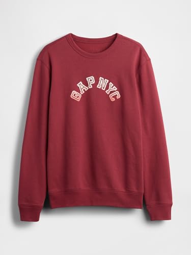 GAP Men's Fashion Logo Crew Sweatshirt, Red Clay, X-Large