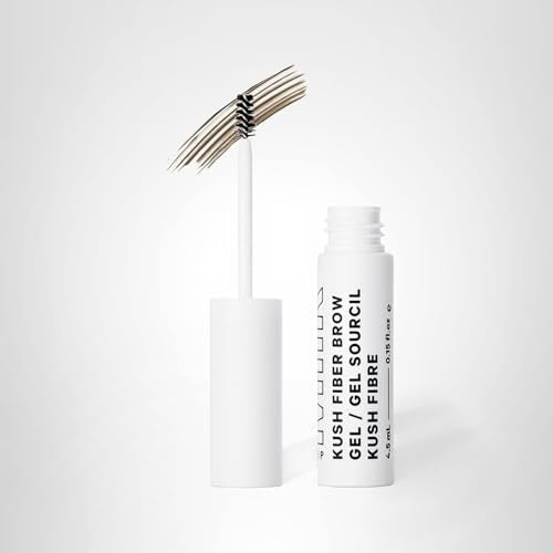 Milk Makeup KUSH Fiber Brow Gel – Tinted Gel Fluffs, Fills + Holds Eyebrows for a Fuller, Natural Look – Conditioning, Vegan Formula – Herb (Medium Brown), 0.15 oz