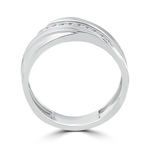 P3 POMPEII3 Pompeii 1/6CT Mens Diamond Ring 10K White Gold - Size 8