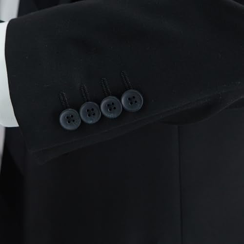 J.M. Haggar mens Sharkskin Premium Tailored- Fit Stretch Separate Coat Business Suit Jacket, Black, 46 US
