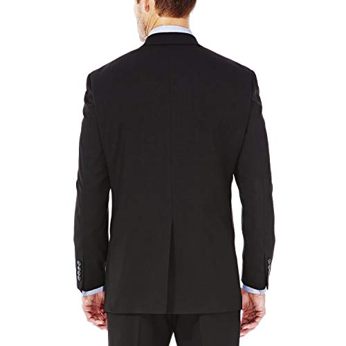 J.M. Haggar Men's Premium Performance Stretch Stria 2-Button Suit Separate Coat, Black 48 Long