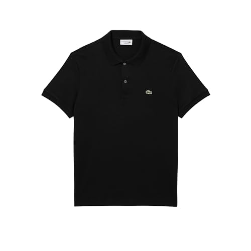 Lacoste Men's Regular Fit Cotton Pima Polo Shirt, Black, XX-Large