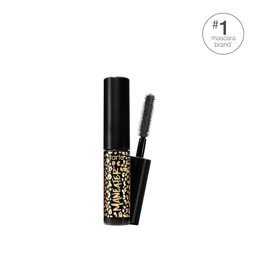 tarte maneater mascara – Extreme Curl, Instant Volume & Length, 16HR Ultra-Creamy Longwear Eye Makeup, Cruelty-Free, travel size, black