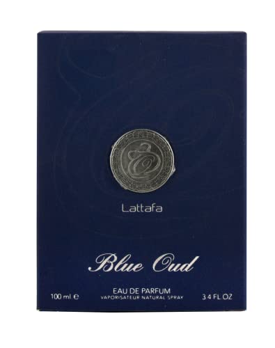 Lattafa Perfumes Blue Oud for Unisex Eau de Parfum Spray, 3.4 Ounce