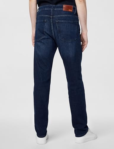BOSS Maine Regular Fit Stretch Denim Jeans Indigo Blue