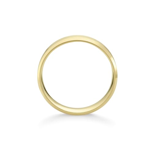 Oxford Ivy Wedding Band Solid 10K Yellow Gold 5mm Beveled Ring, Size 9