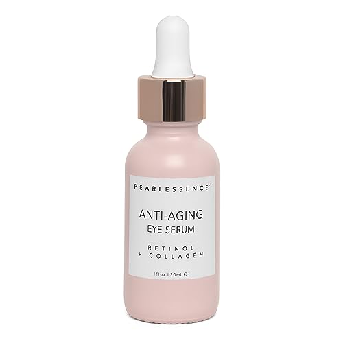 Pearlesssence Anti-Aging Eye Serum with Retinol & Collagen - Helps Reduce Fine Lines & Wrinkles | Gentle & Lightweight Formula | Plumps & Tightens (1oz)