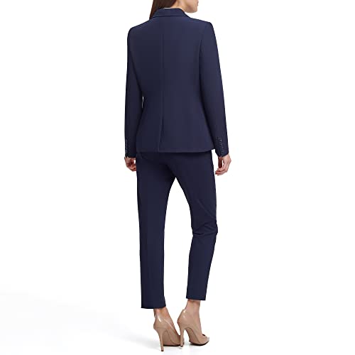 Tommy Hilfiger Women's Work Jacket One Button Blazer Jackets, Midnight, 8