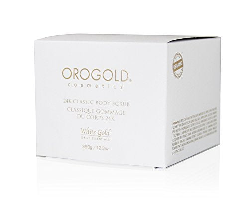 OROGOLD White Gold 24K Classic Body Scrub - with Sea Salt - 9.7 Oz