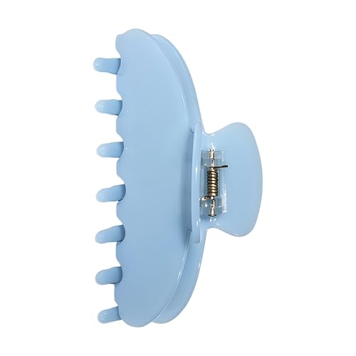 OideGuiing Durable Acetate Hair Clips - 4-Inch Wathet Blue Claw Clips for Fine and Thick Hair (Wathet Blue)