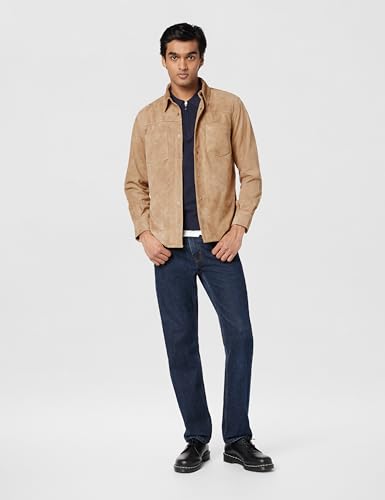 [BLANKNYC] Mens Luxury Clothing Suede Shirt Jacket, Comfortable & Stylish Shacket, Trending UP, Medium