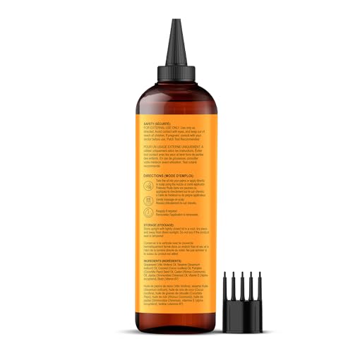 Botanic Hearth Castor Oil for Hair Growth with Pumpkin Seed Oil, Hair Growth Oils for Thinning Hair, Dry Damaged Hair & Scalp Treatment, Strengthens & Nourishes Hair, 6.7 fl oz