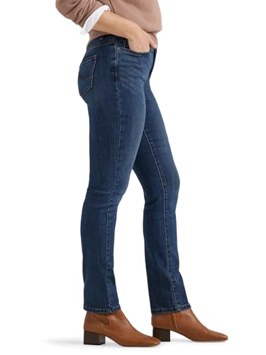 Lee Women's Ultra Lux Comfort with Flex Motion Straight Leg Jean Royal Chakra 14 Medium