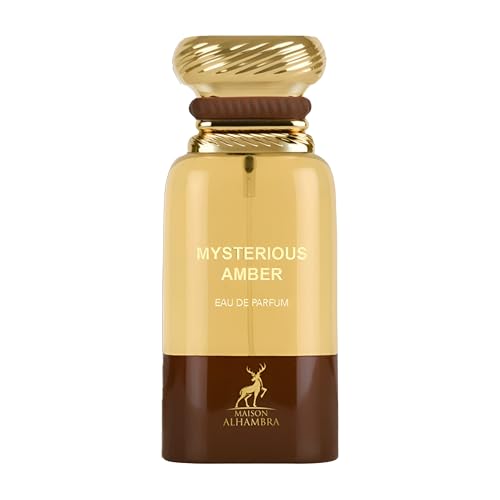 Maison Alhambra Mysterious Amber – Amber, Smoky, Woody, Sweet – Eau de Parfum Spray Long-Lasting Fragrance for Unisex, 2.7 Ounce / 80 ml