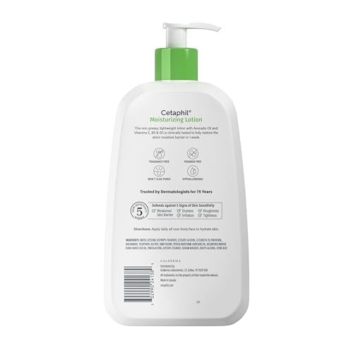 Cetaphil Moisturizing Face & Body Lotion, Sensitive Skin, 20oz