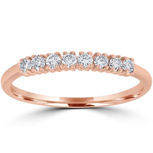 P3 POMPEII3 Pompeii Diamond Wedding Ring 14K Rose Gold - Size 10