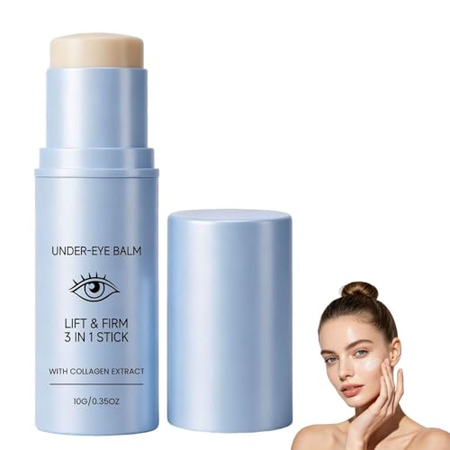 Korean Under Eye Balm, Hydrating Eye Balm Stick, Collagen-Infused Multi Balm, Firming and Smoothing Eye Care Stick, Lightweight 3-in-1 Formula for Fine Lines and Dark Circles, 0.35 OZ (1)