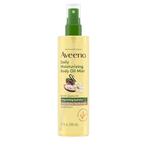 Aveeno Daily Moisturizing Body Oil Mist, Cocoa Butter Vanilla Scent, 6.7 fl. oz