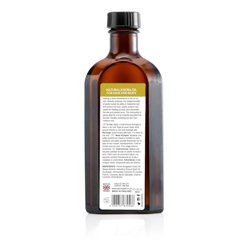 Nature Spell Jojoba Oil for Hair Growth, Supports Damage Strands, 5.07Fl Oz