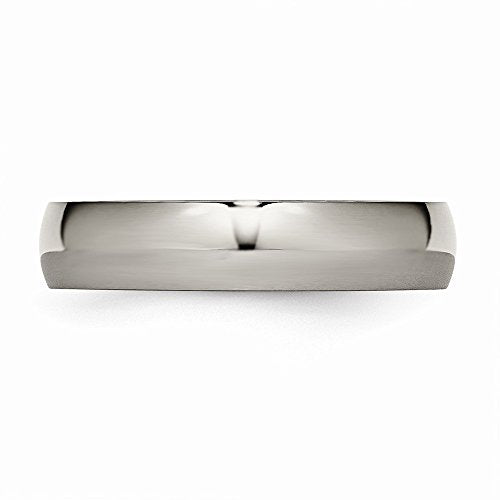 Sonia Jewels Solid Titanium 5mm Plain Classic Wedding Band Ring Comfort-Fit Size 14