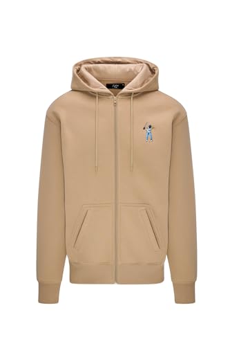 Eastside Golf Men’s Fleece Full‑Zip Hoodie with Chenille Swingman Logo, Soft Cotton‑Blend Luxury Comfort Layer