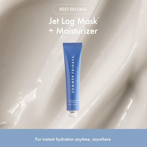 Summer Fridays Hydration Trio - Travel Size Jet Lag Mask + Full Size Lip Butter Balm Duo in Hot Chocolate + Toasted Marshmallow - Skin Care Set for Hydrated Complexion + Glossy, Soft Lips (3 Count)