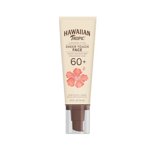 Hawaiian Tropic Sheer Touch Face Sunscreen Lotion SPF 60, 2.5 Fl Oz