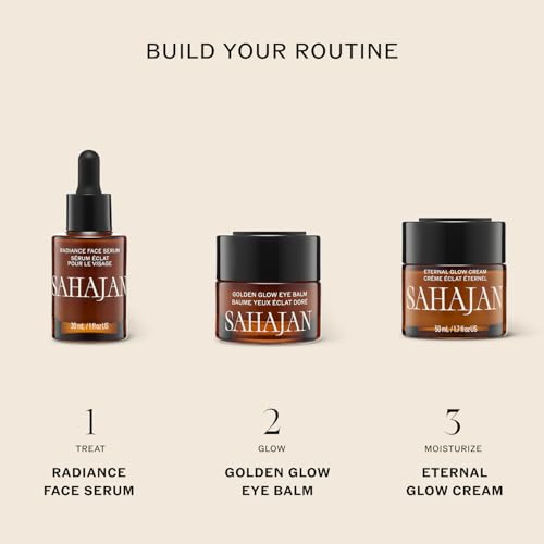 Sahajan Golden Glow Eye Balm, Brightening Under Eye Cream, 0.5 fl oz