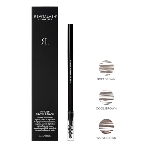 RevitaLash Cosmetics, Hi-Def Brow Pencil, Soft Brown, Hypoallergenic & Cruelty-Free