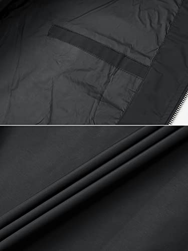 TACVASEN Bomber Jacket Men Black Jacket Lightweight Men's Bomber Jackets Lightweight Windbreaker Spring Fall Men's Casual Jacket Outdoor Windbreaker