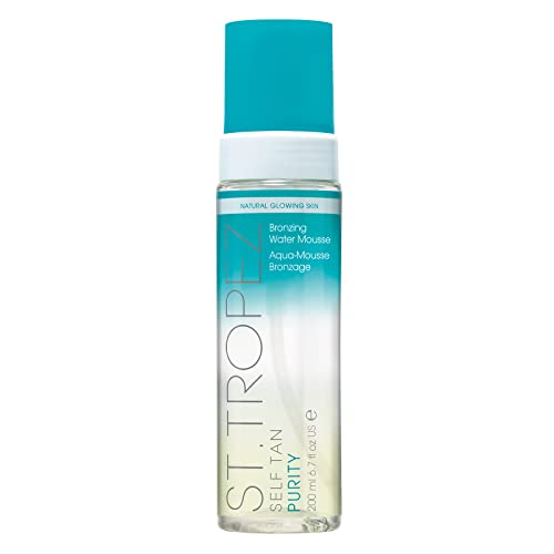 St.Tropez Self Tan Purity Bronzing Water Tanning Mousse for Clear Tan with Streak-Free Finish, Vegan, Natural & Cruelty-Free