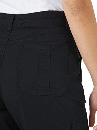 Lee Women's Relaxed Fit Avey Knit Waist Cargo Bermuda Short Black 12