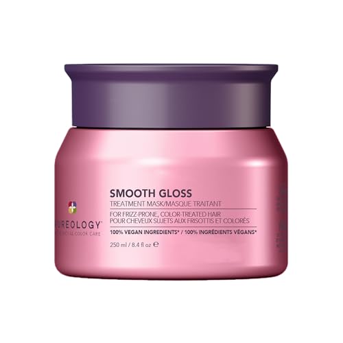 Pureology Smooth Gloss Treatment Mask – For Frizzy Hair, 8.5 fl oz